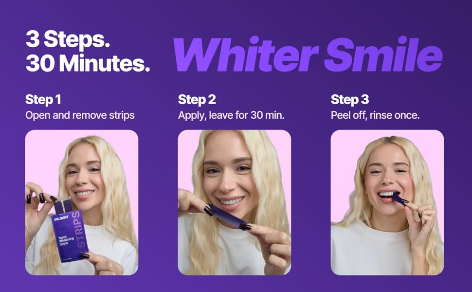 Purple Teeth Whitening Strips